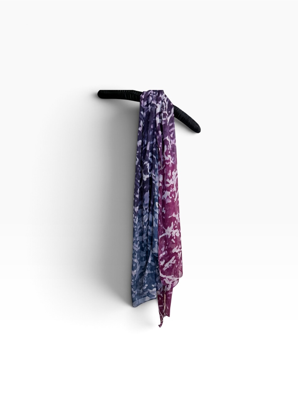 Gradient Purple & Blue Floral-Print Lightweight Scarf Sarong
